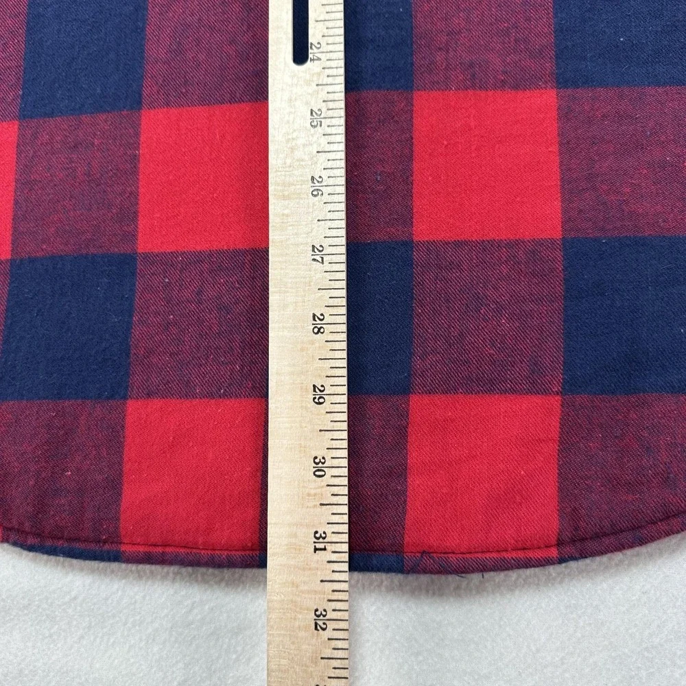 Vintage Woolrich Jacket Mens Medium Red‎ Navy Buffalo Plaid Quilted Flannel Barn